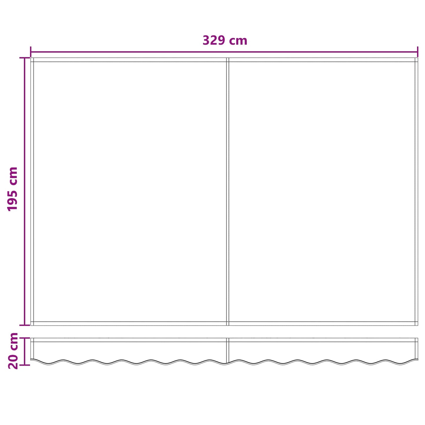 Retractable Awning Taupe 3.5 x 2 m 100% Polyester and Aluminium