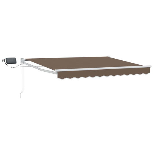 Manual Retractable Awning with LEDs Taupe Manual Retractable Awning with LEDs Taupe