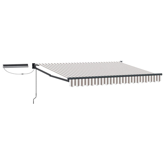 Electric Retractable Awning Light Grey and White 3 x 2.5 m Electric Retractable Awning Light Grey and White 3 x 2.5 m