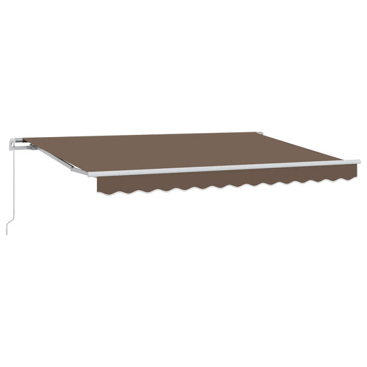 Retractable Awning Taupe 350 x 250 cm Polyester and Aluminium Retractable Awning Taupe 350 x 250 cm Polyester and Aluminium