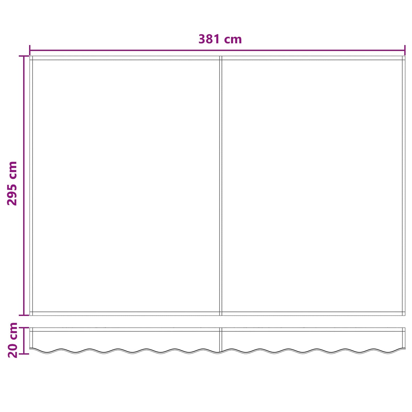 Manual Retractable Awning with LEDs Sand
