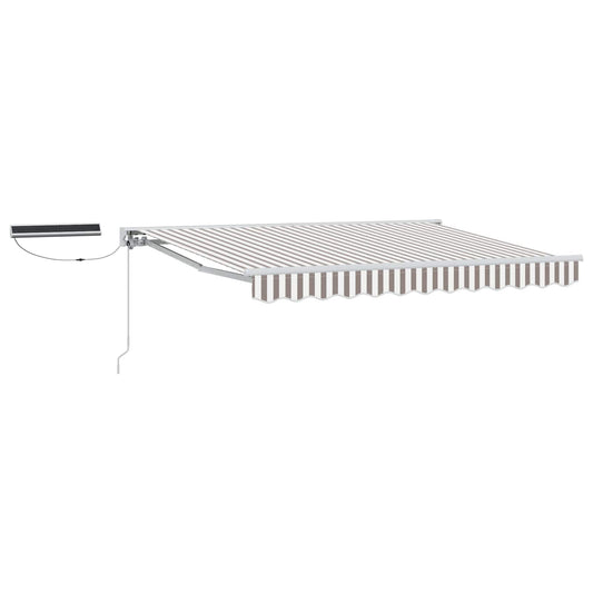 Electric Retractable Awning Light Grey and White 4 x 3.5 m Electric Retractable Awning Light Grey and White 4 x 3.5 m
