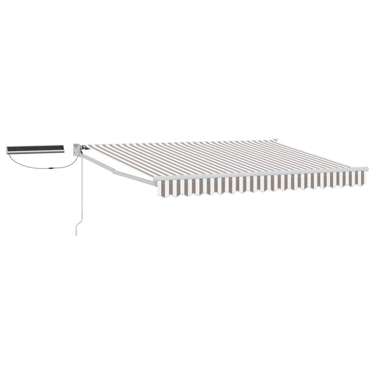 Electric Retractable Awning Light Grey and White 5 x 3 m Electric Retractable Awning Light Grey and White 5 x 3 m