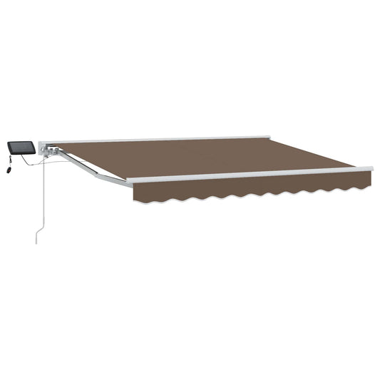Manual Awning Frame with LEDs Taupe 5 x 3 m Manual Awning Frame with LEDs Taupe 5 x 3 m