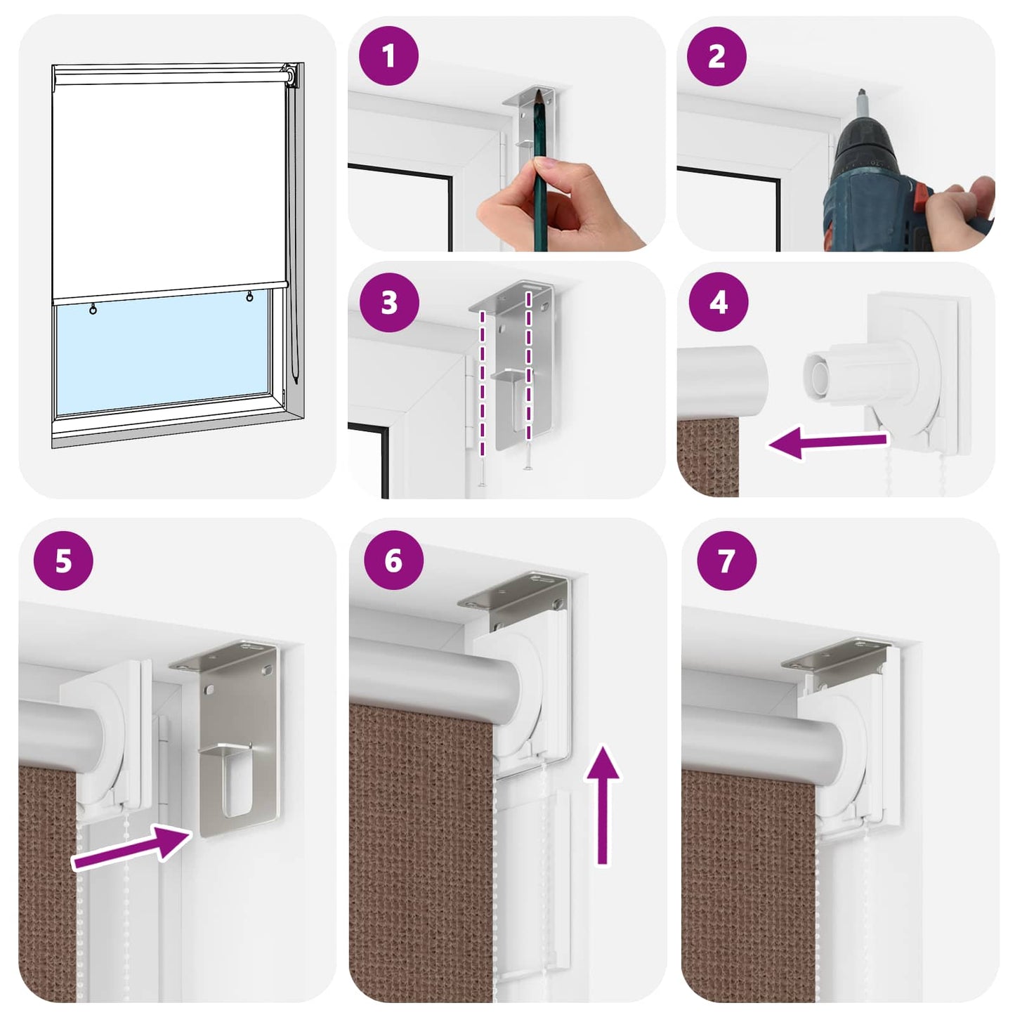 Outdoor Roller Blind 90% UV Block Taupe 100 x 140 cm HDPE