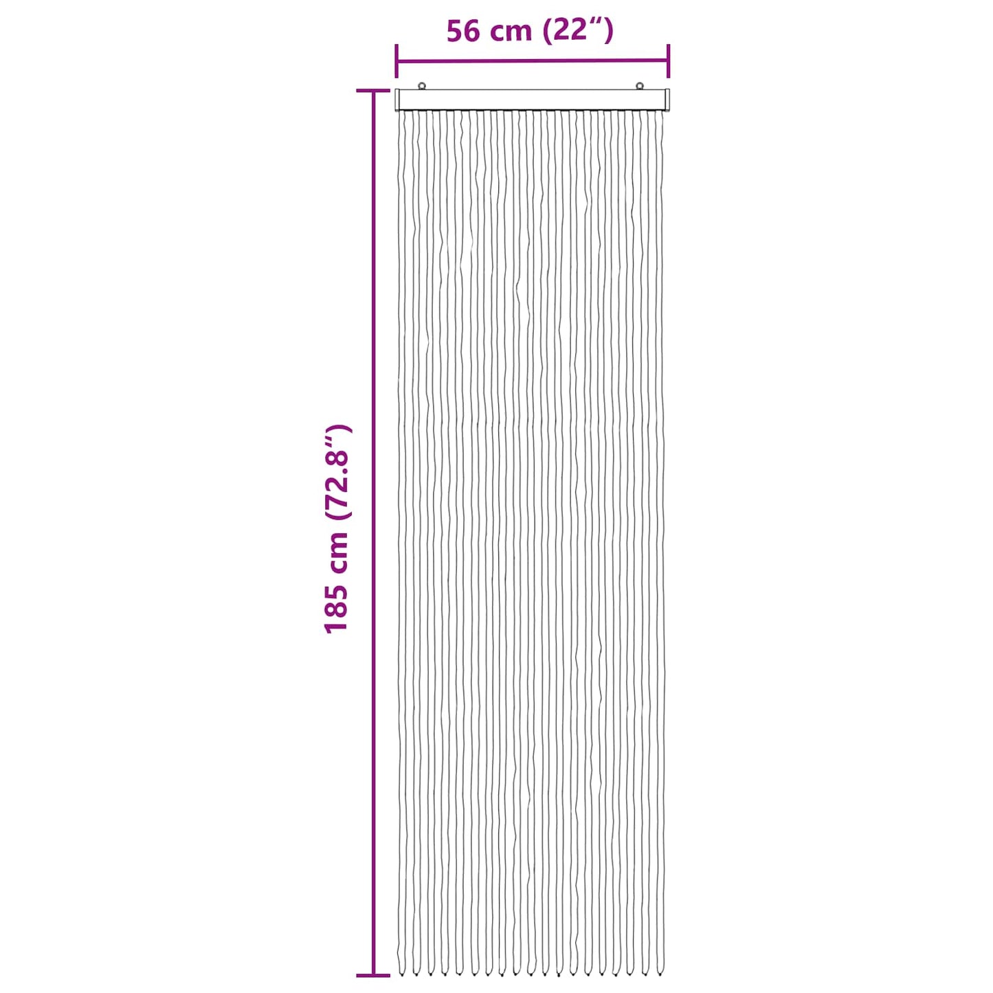 Insect Curtain Chenille Silver Grey and Pink 56 x 185 cm