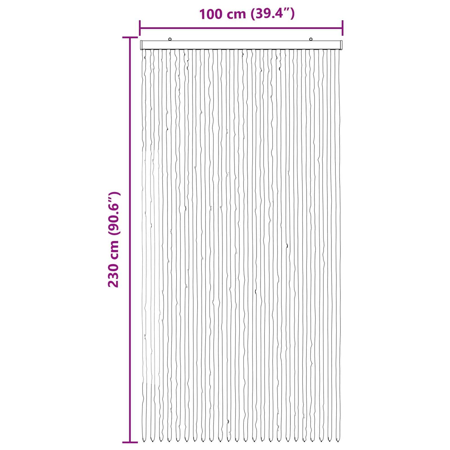 Insect Curtain Chenille Silver Grey and Pink 100 x 230 cm