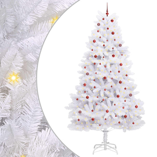 Artificial Hinged Christmas Tree White 300 cm PVC and Steel Artificial Hinged Christmas Tree White 300 cm PVC and Steel