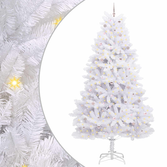 Artificial Hinged Christmas Tree White 300 cm PVC and Steel Artificial Hinged Christmas Tree White 300 cm PVC and Steel