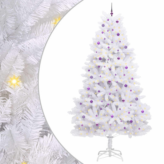 Artificial Hinged Christmas Tree White 300 cm PVC and Steel Artificial Hinged Christmas Tree White 300 cm PVC and Steel