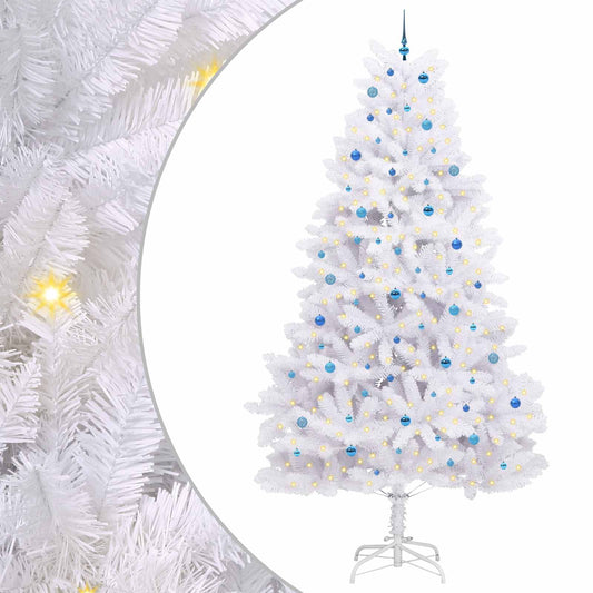 Artificial Hinged Christmas Tree White 300 cm PVC and Steel Artificial Hinged Christmas Tree White 300 cm PVC and Steel