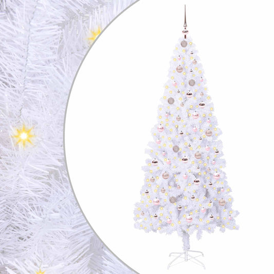 Artificial Christmas Tree with Stand White 210 cm PVC and Steel Artificial Christmas Tree with Stand White 210 cm PVC and Steel