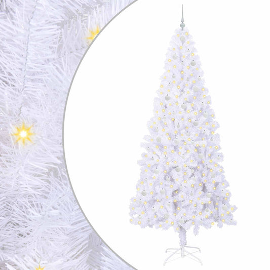 Artificial Christmas Tree with Stand White 240 cm PVC and Steel Artificial Christmas Tree with Stand White 240 cm PVC and Steel