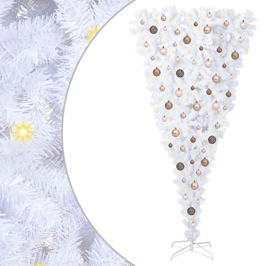 Artificial Christmas Tree with Stand White 180 cm PVC and Steel Artificial Christmas Tree with Stand White 180 cm PVC and Steel
