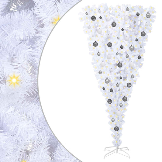 Artificial Christmas Tree with Stand White 180 cm PVC and Steel Artificial Christmas Tree with Stand White 180 cm PVC and Steel