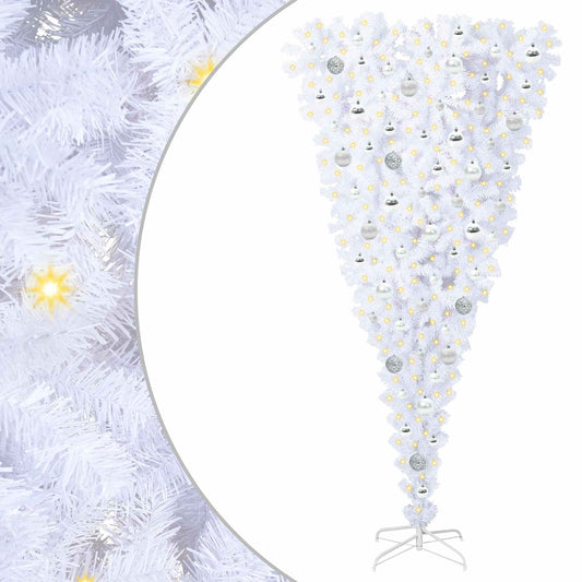 Artificial Christmas Tree with Stand White 180 cm PVC and Steel Artificial Christmas Tree with Stand White 180 cm PVC and Steel