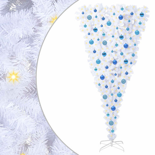 Artificial Christmas Tree with Stand White 180 cm PVC and Steel Artificial Christmas Tree with Stand White 180 cm PVC and Steel