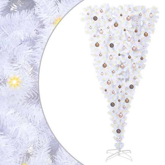 Artificial Christmas Tree with Stand White 210 cm PVC and Steel Artificial Christmas Tree with Stand White 210 cm PVC and Steel