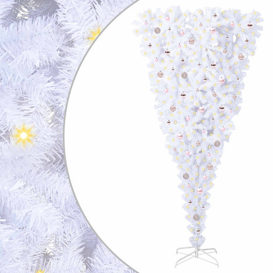 Artificial Christmas Tree with Stand White 240 cm PVC and Steel Artificial Christmas Tree with Stand White 240 cm PVC and Steel