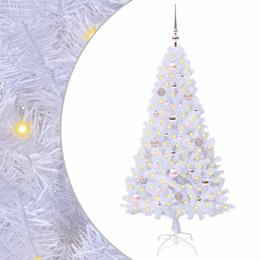 Artificial Christmas Tree with Stand White 150 cm PVC and Steel Artificial Christmas Tree with Stand White 150 cm PVC and Steel