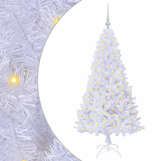 Artificial Christmas Tree with Stand White 150 cm PVC and Steel Artificial Christmas Tree with Stand White 150 cm PVC and Steel