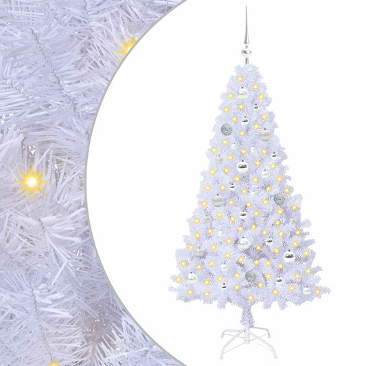 Artificial Christmas Tree with Stand White 150 cm PVC and Steel Artificial Christmas Tree with Stand White 150 cm PVC and Steel