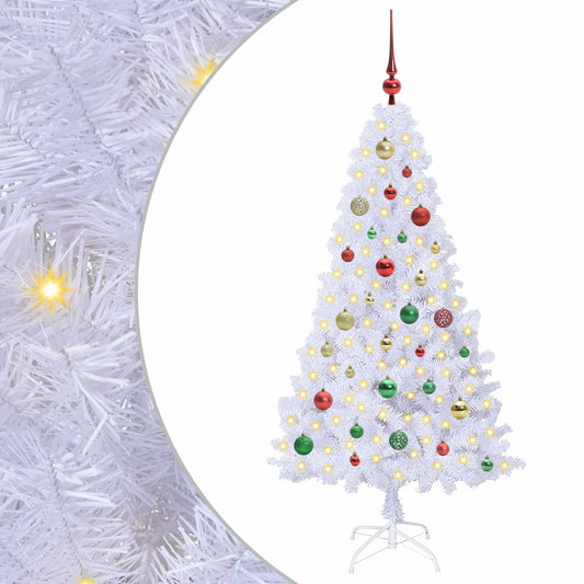 Artificial Christmas Tree with Stand White 150 cm PVC and Steel Artificial Christmas Tree with Stand White 150 cm PVC and Steel
