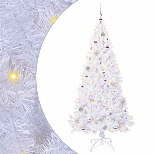 Artificial Christmas Tree with Stand White 180 cm PVC and Steel Artificial Christmas Tree with Stand White 180 cm PVC and Steel