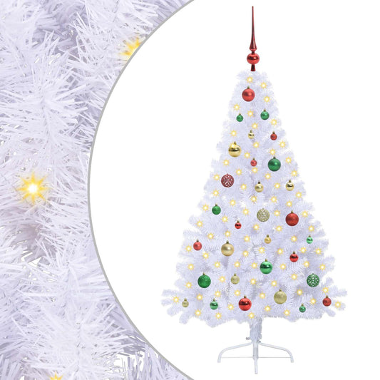 Artificial Christmas Tree with Stand White 150 cm PVC and Steel Artificial Christmas Tree with Stand White 150 cm PVC and Steel
