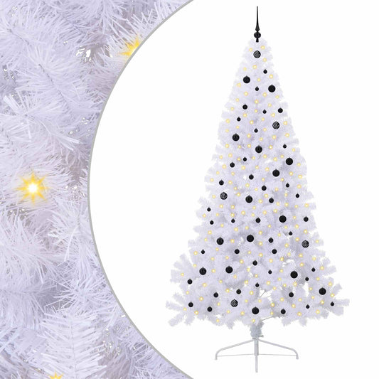 Artificial Christmas Tree with Stand White 240 cm PVC and Steel Artificial Christmas Tree with Stand White 240 cm PVC and Steel