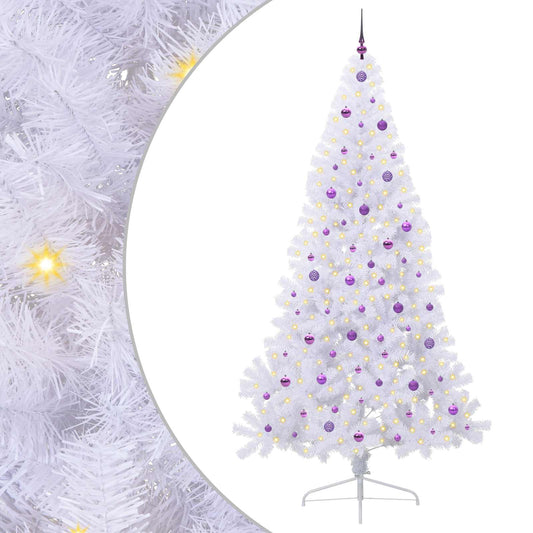 Artificial Christmas Tree with Stand White 240 cm PVC and Steel Artificial Christmas Tree with Stand White 240 cm PVC and Steel
