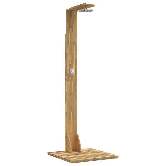 Outdoor Shower 219 cm Solid Acacia Wood and Stainless Steel Outdoor Shower 219 cm Solid Acacia Wood and Stainless Steel