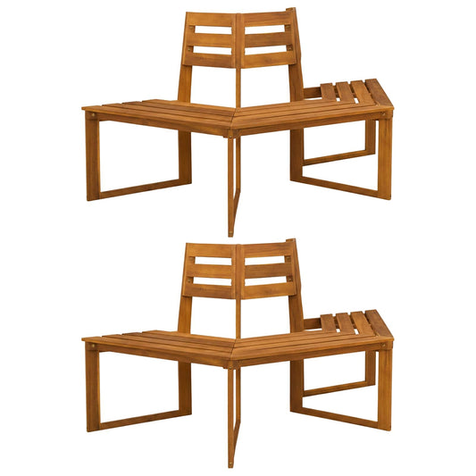 Tree Bench 2 pcs 160 x 140 x 86 cm Solid Acacia Wood Natural Tree Bench 2 pcs 160 x 140 x 86 cm Solid Acacia Wood Natural