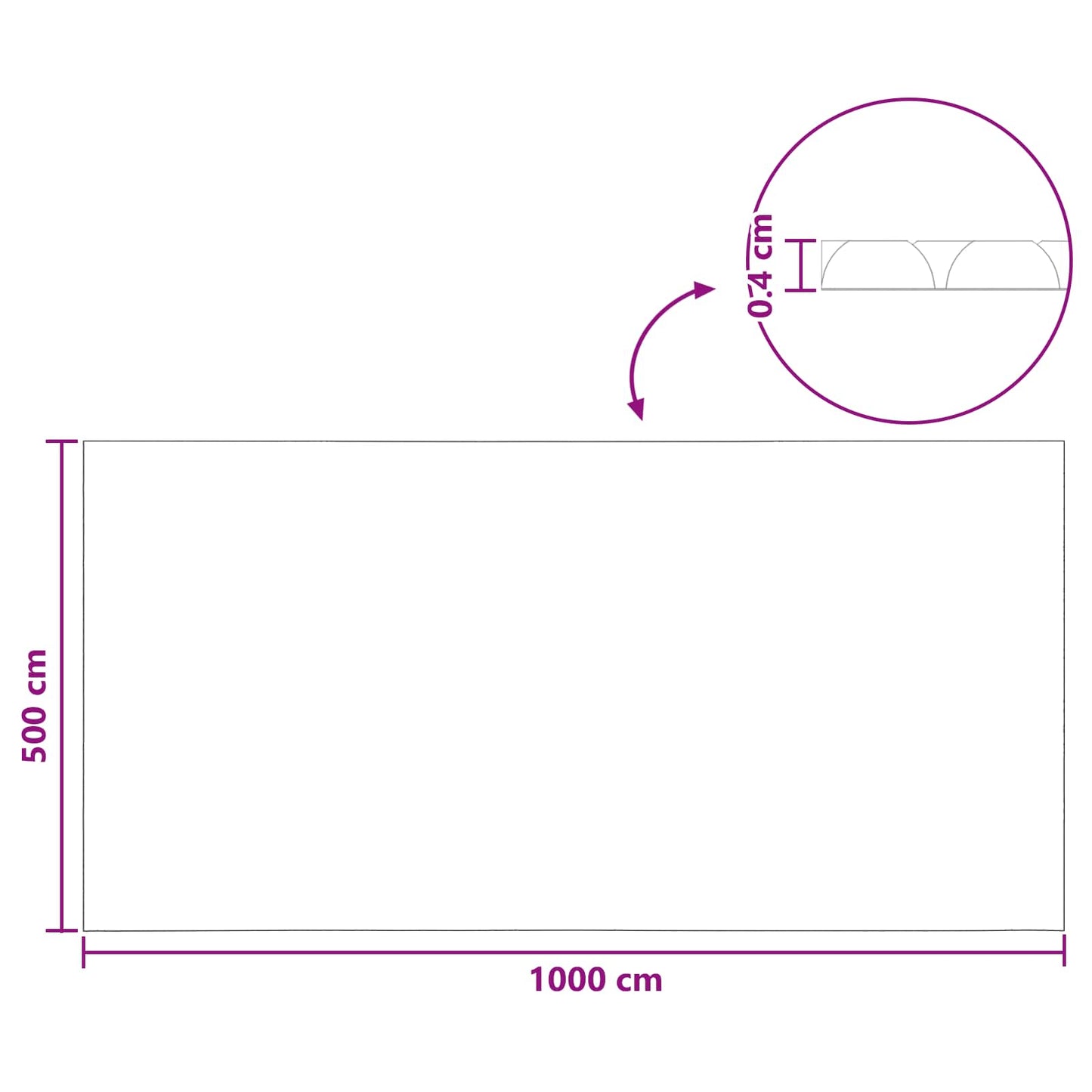 Solar Pool Cover 1000 x 500 cm 110 μm Square PE Blue