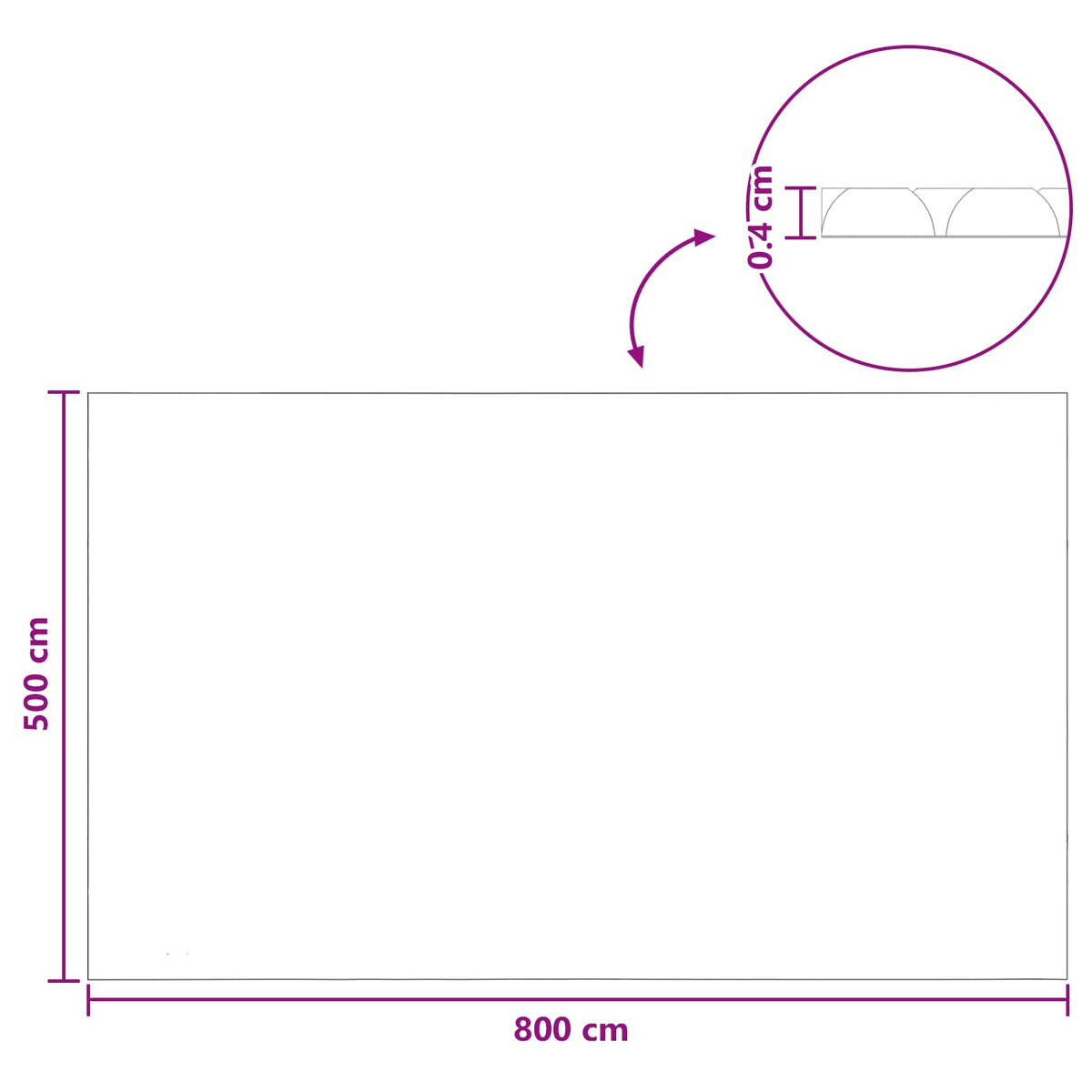 Solar Pool Cover Extra Heavy 800 x 500 cm 400 μm Square PE Blue