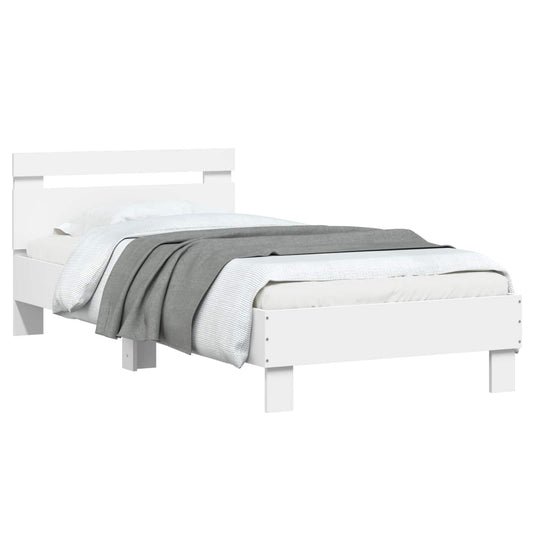 Bed Frame White Engineered Wood Bed Frame White Engineered Wood