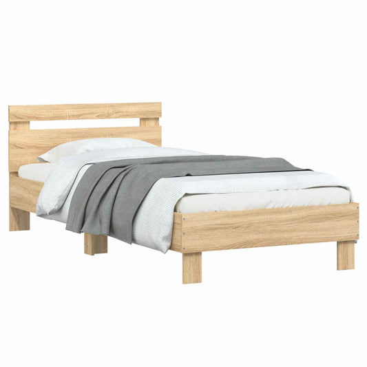 Bed Frame Sonoma Oak Engineered Wood Bed Frame Sonoma Oak Engineered Wood