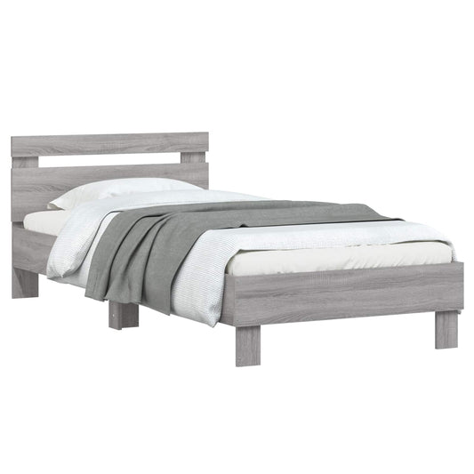 Bed Frame Grey Sonoma Engineered Wood Bed Frame Grey Sonoma Engineered Wood