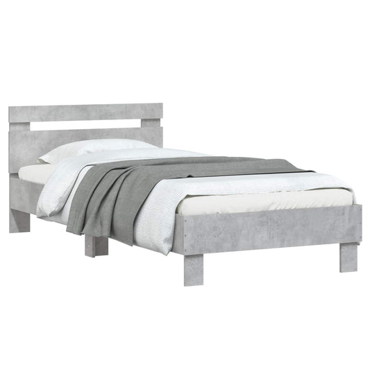 Bed Frame Concrete Grey Engineered Wood Bed Frame Concrete Grey Engineered Wood
