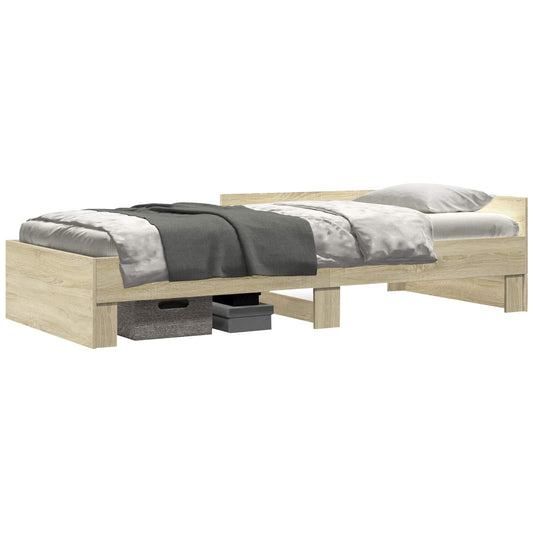 Bed Frame with Headboard Sonoma Oak 80 x 200 cm Engineered Wood Bed Frame with Headboard Sonoma Oak 80 x 200 cm Engineered Wood