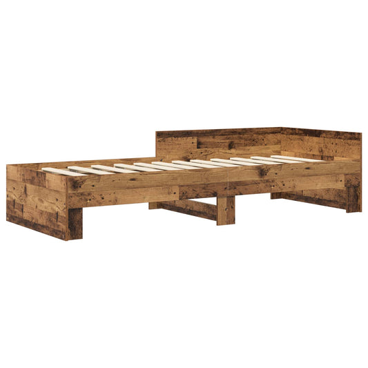 Bed Frame with Headboard Old Wood 80 x 200 cm Engineered Wood Bed Frame with Headboard Old Wood 80 x 200 cm Engineered Wood