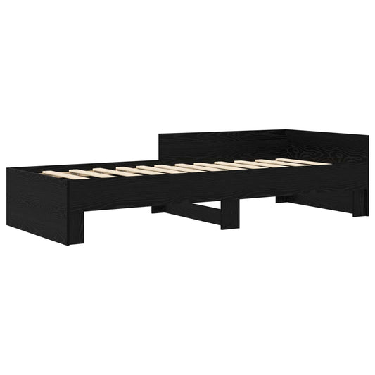 Bed Frame with Headboard Black Oak 80 x 200 cm Engineered Wood Bed Frame with Headboard Black Oak 80 x 200 cm Engineered Wood
