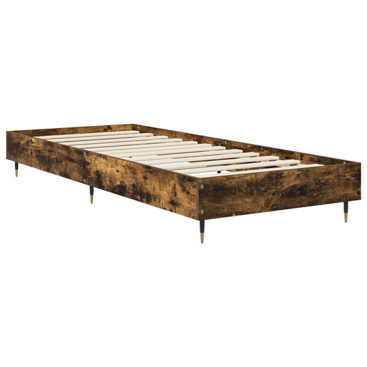 Bed Frame Smoked Oak 80 x 200 cm Engineered Wood Bed Frame Smoked Oak 80 x 200 cm Engineered Wood