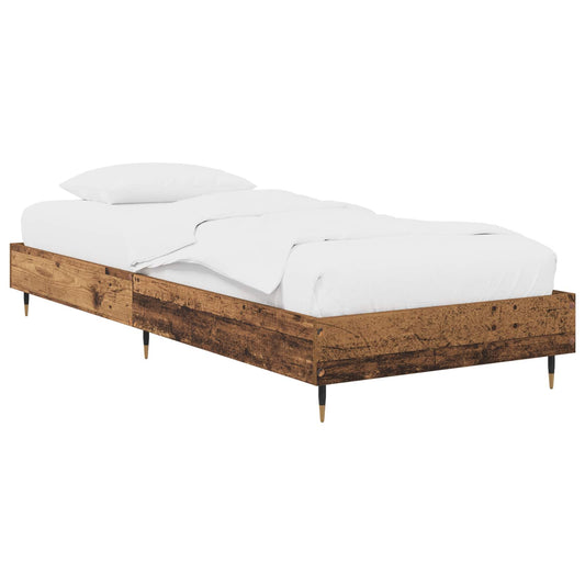 Bed Frame Old Wood 80 x 200 cm Engineered Wood Bed Frame Old Wood 80 x 200 cm Engineered Wood