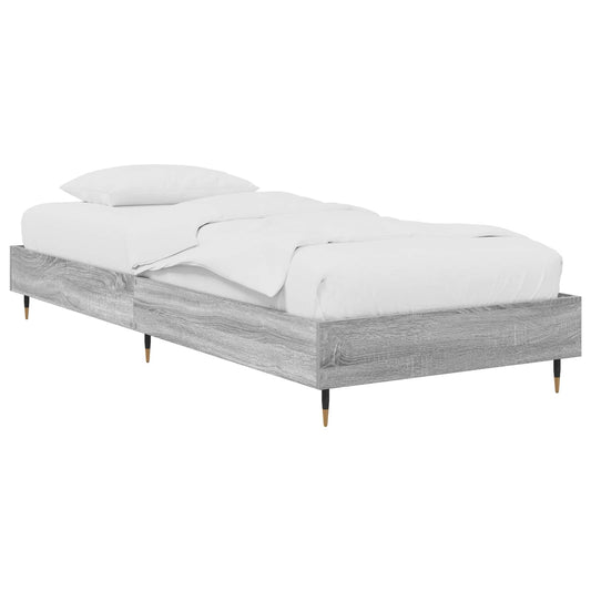 Bed Frame Grey Sonoma 80 x 200 cm Engineered Wood Bed Frame Grey Sonoma 80 x 200 cm Engineered Wood