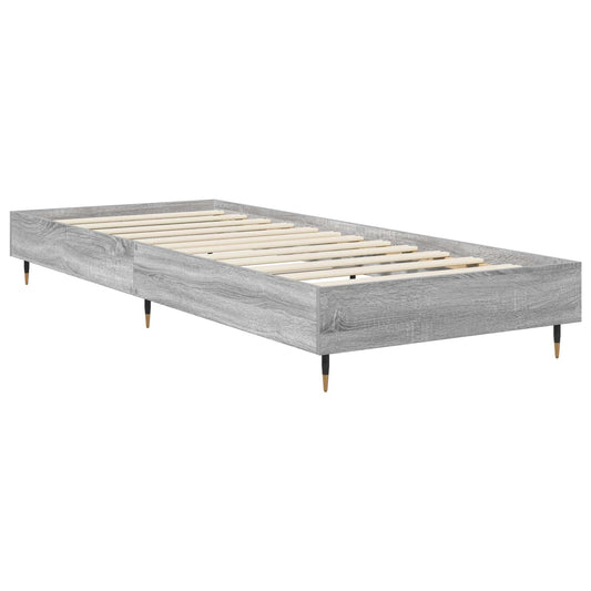 Bed Frame Grey Sonoma 80 x 200 cm Engineered Wood Bed Frame Grey Sonoma 80 x 200 cm Engineered Wood