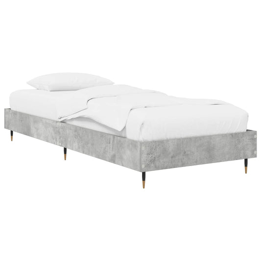 Bed Frame Concrete Grey 80 x 200 cm Engineered Wood Bed Frame Concrete Grey 80 x 200 cm Engineered Wood