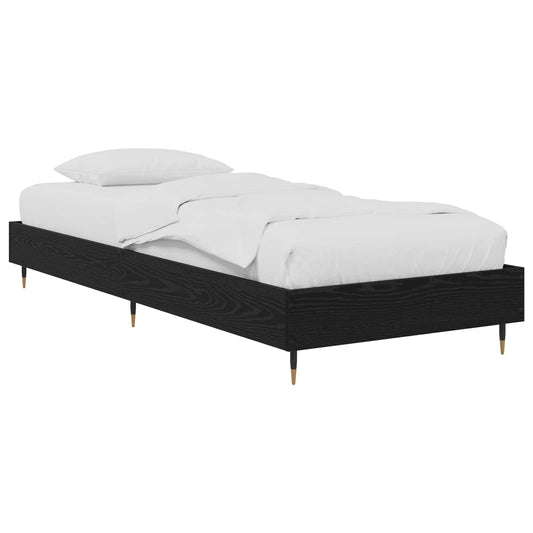 Bed Frame Black Oak 80 x 200 cm Engineered Wood Bed Frame Black Oak 80 x 200 cm Engineered Wood