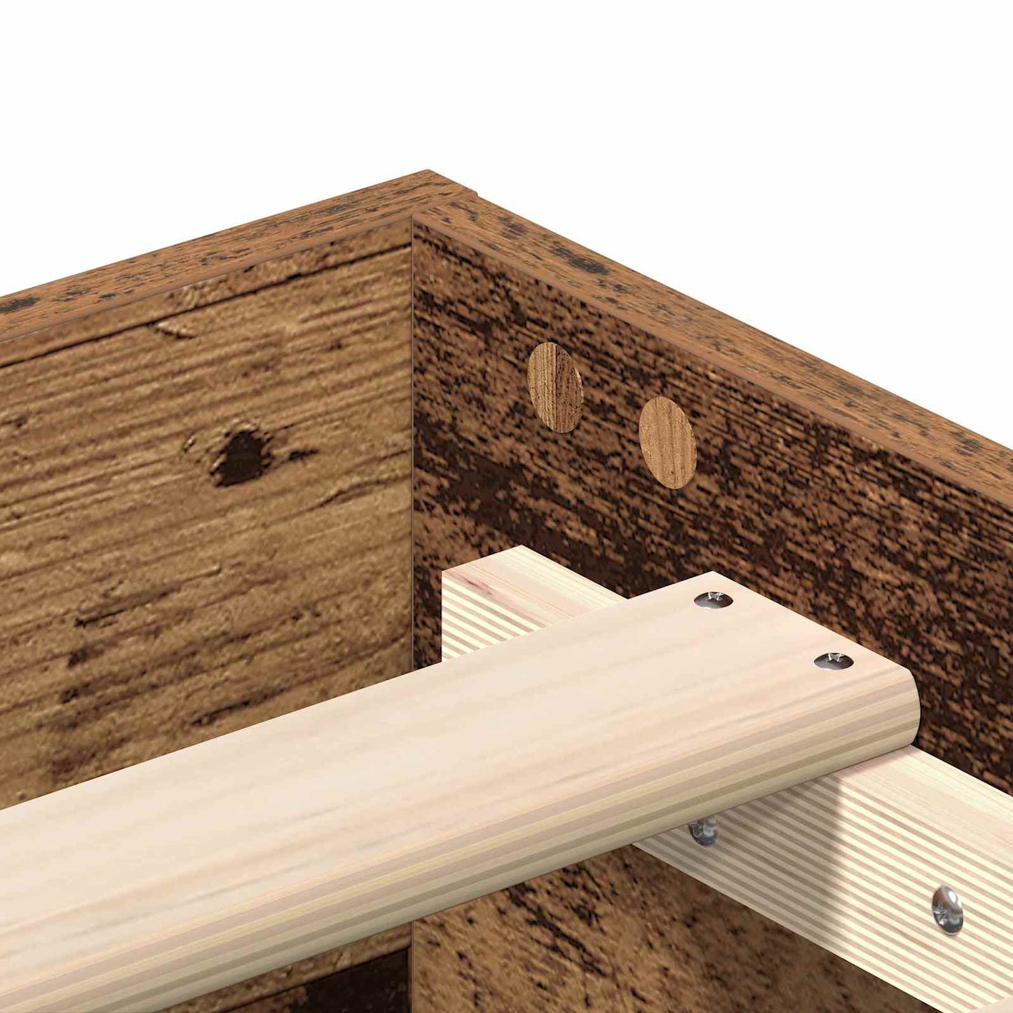 Bed Frame Old Wood 80 x 200 cm Engineered Wood