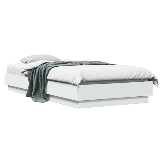 Floor Bed Frame White 80 x 200 cm Engineered Wood Floor Bed Frame White 80 x 200 cm Engineered Wood
